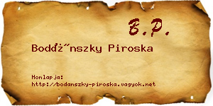 Bodánszky Piroska névjegykártya